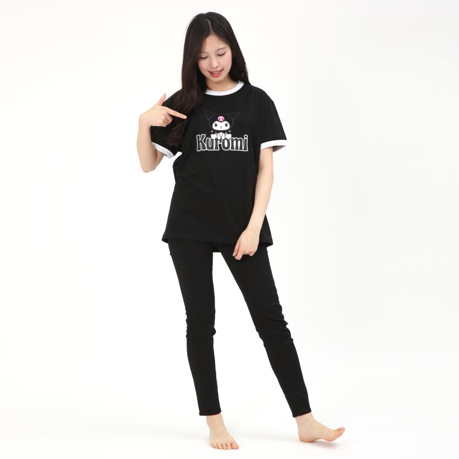 SAZAC サザック SAN-2062 ちょこんとおすわりクロミリンガーＴシャツ ルームウェア 部屋着 | クロミ | 03