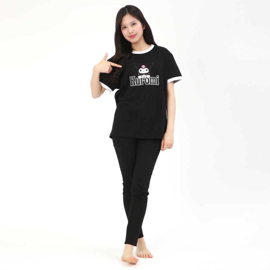SAZAC サザック SAN-2062 ちょこんとおすわりクロミリンガーＴシャツ ルームウェア 部屋着 | クロミ | 02
