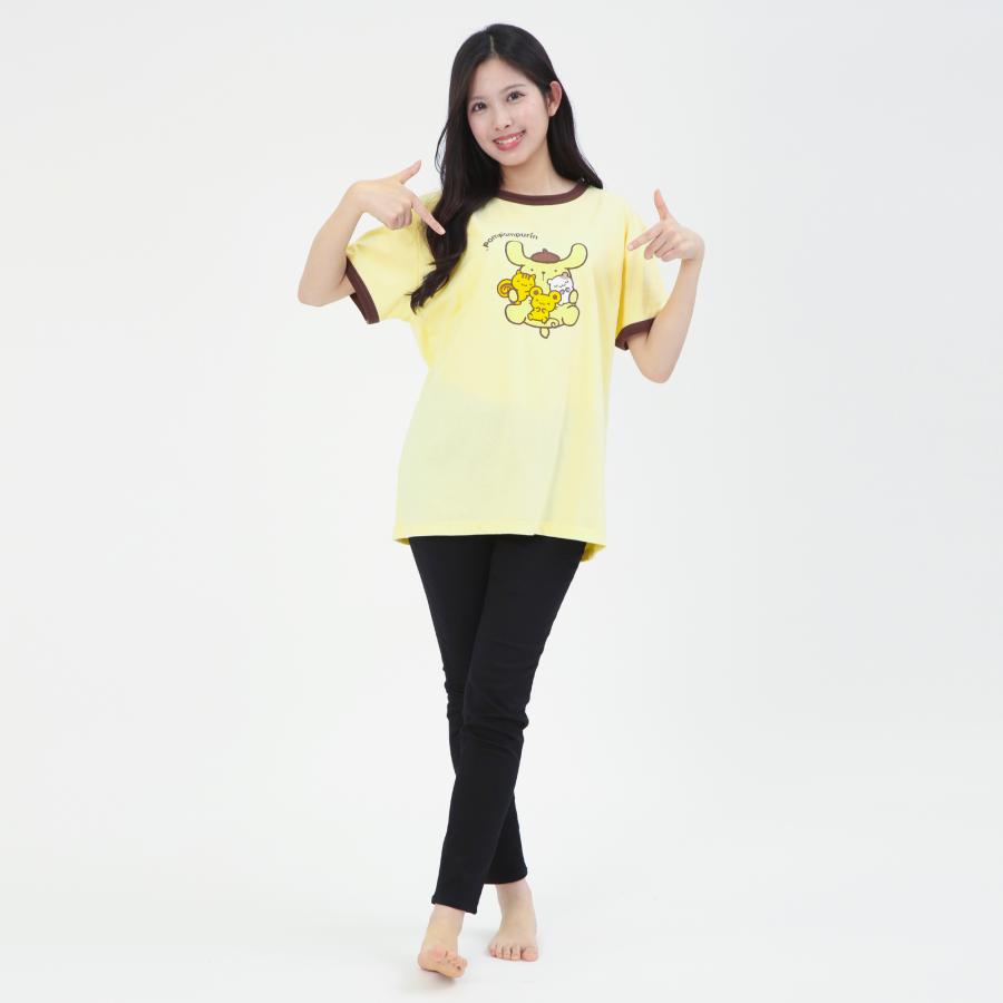 SAZAC サザック SAN-2063 むぎゅっとポムポムプリンリンガーＴシャツ ルームウェア 部屋着 | ポムポムプリン | 03