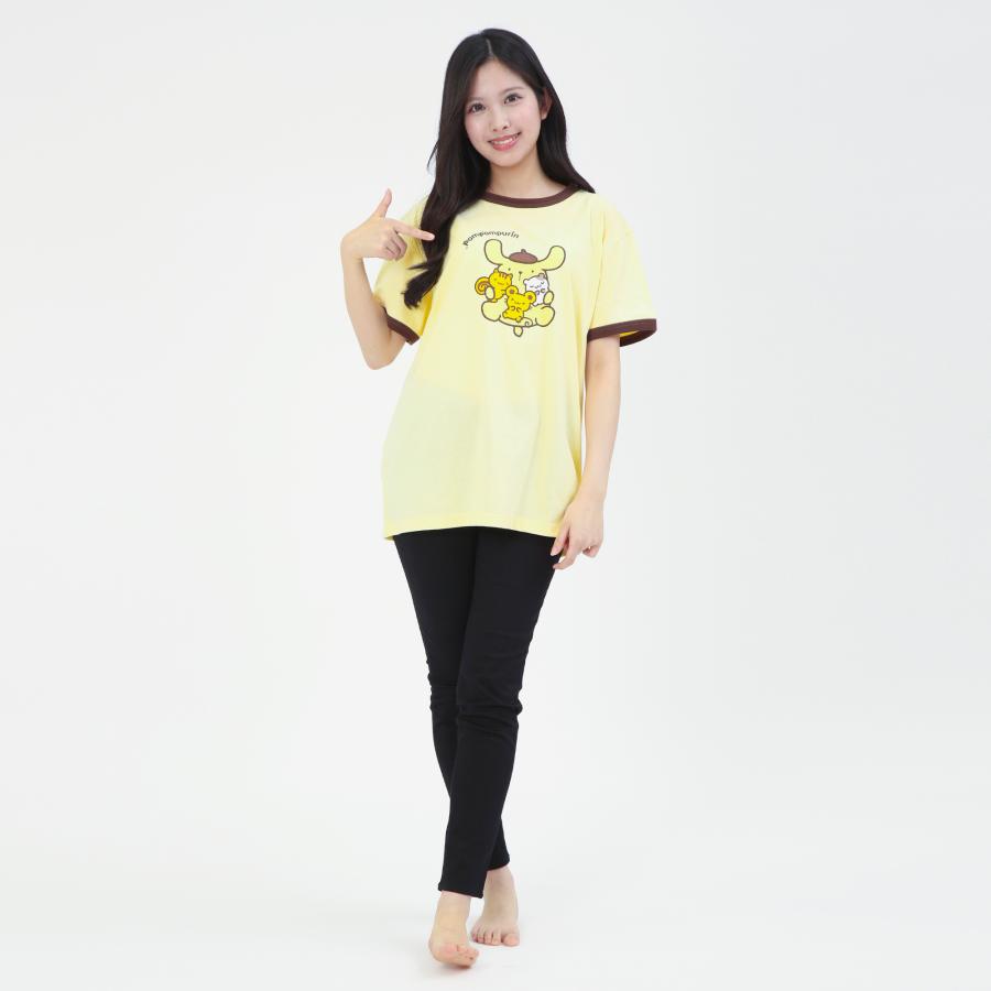 SAZAC サザック SAN-2063 むぎゅっとポムポムプリンリンガーＴシャツ ルームウェア 部屋着 | ポムポムプリン | 04