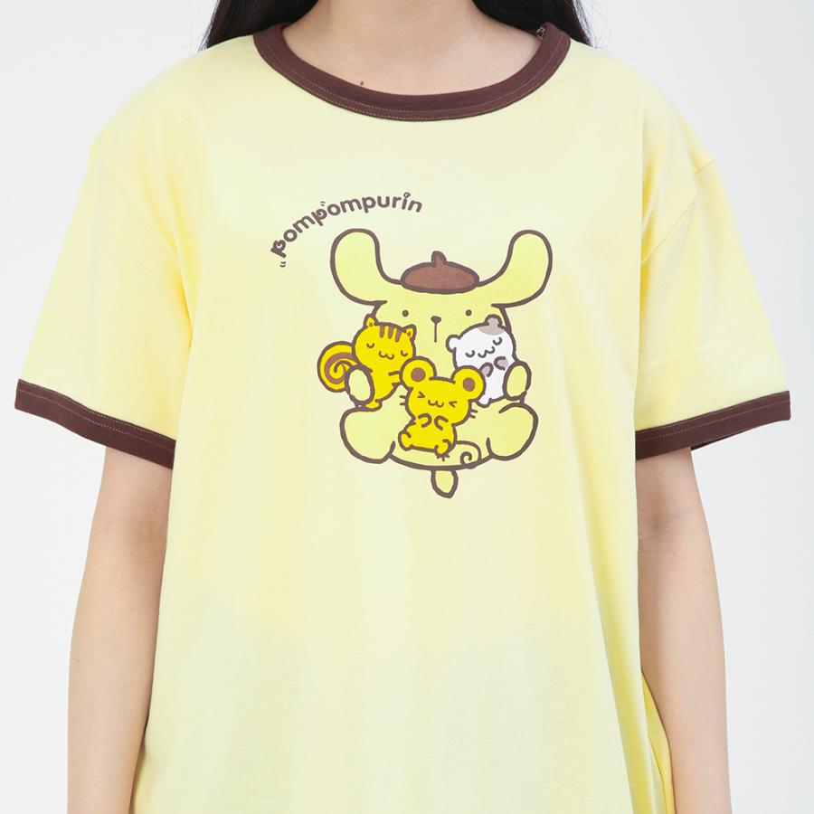 SAZAC サザック SAN-2063 むぎゅっとポムポムプリンリンガーＴシャツ ルームウェア 部屋着 | ポムポムプリン | 08