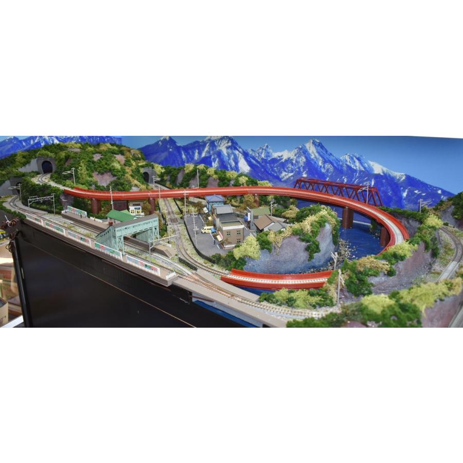鉄道模型 ジオラマレイアウト Nゲージ用 単線150x65cm 待避線 鉄道模型 ジオラマレイアウト Nゲージ用 単線150x65cm 待避線
