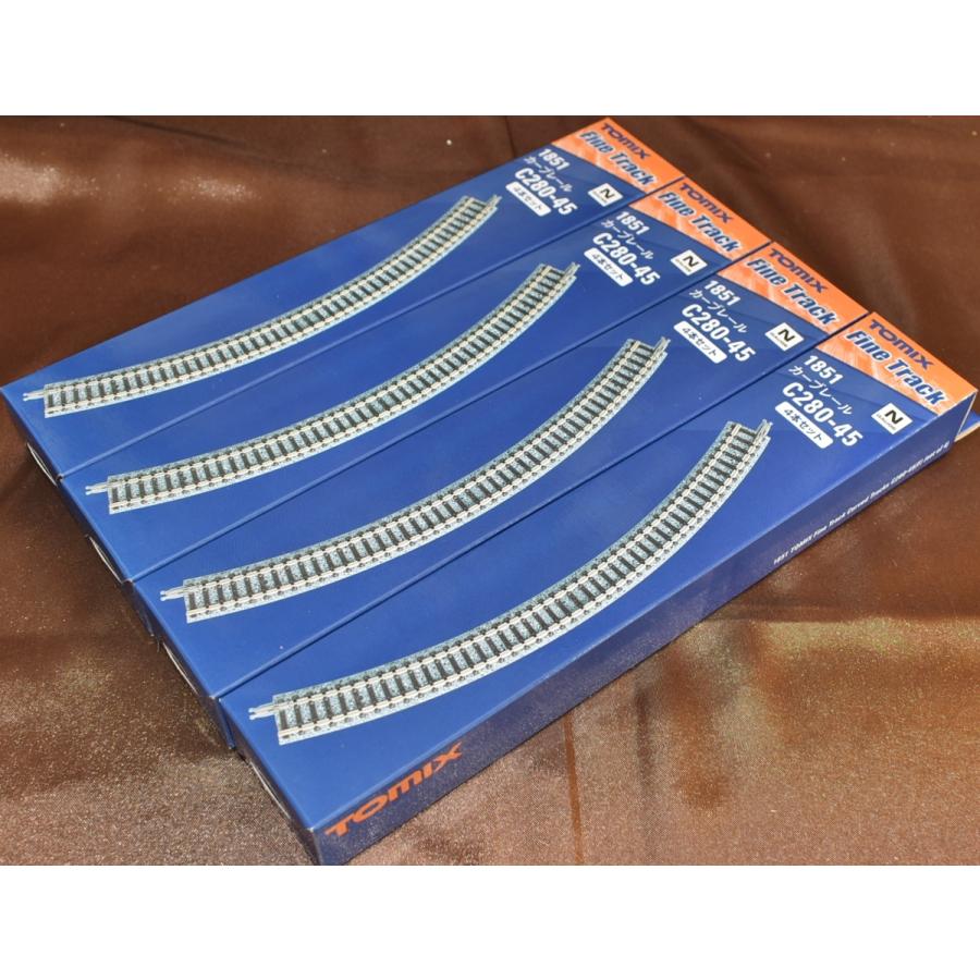 鉄道模型 Nゲージ TOMIX 1851 カーブレール C280-45【まとめて4