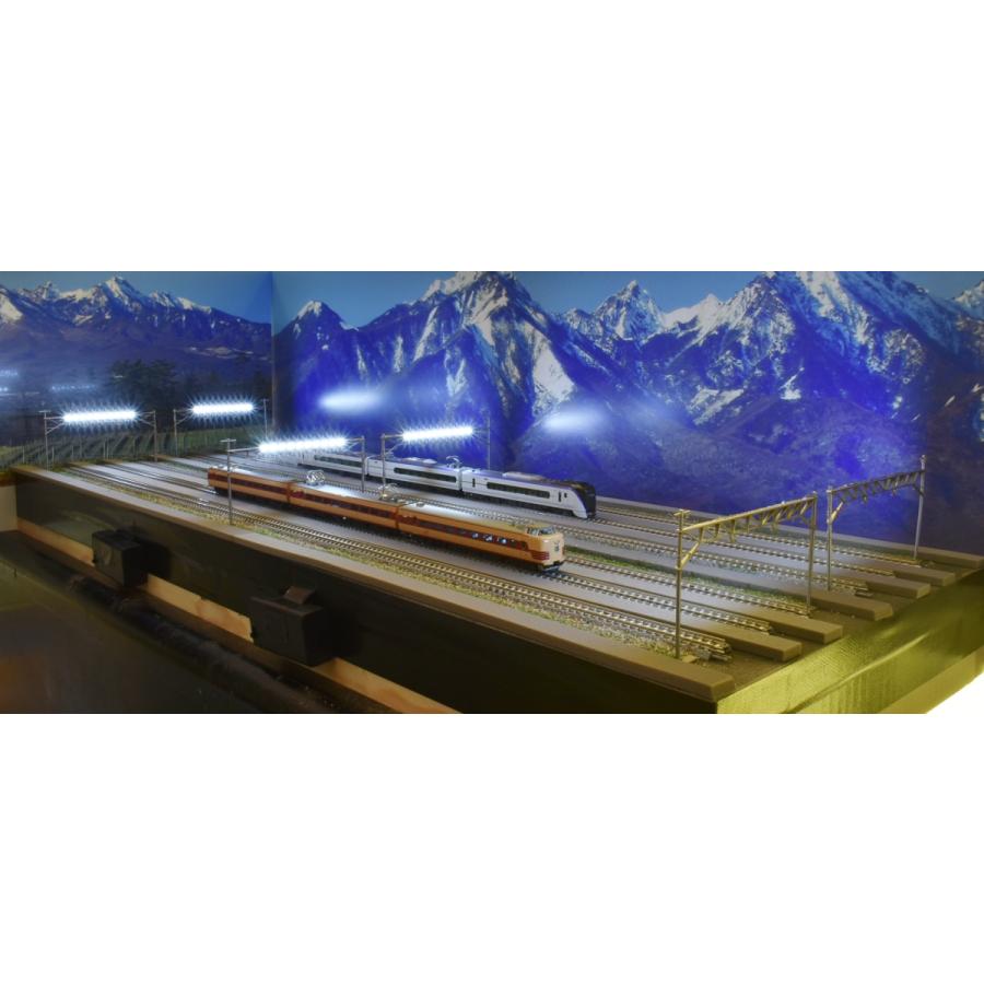 鉄道模型 ジオラマ 照明付展示台 Nゲージ用 架線柱LEDヤード灯 鉄道模型 ジオラマ 照明付展示台 Nゲージ用 架線柱LEDヤード灯