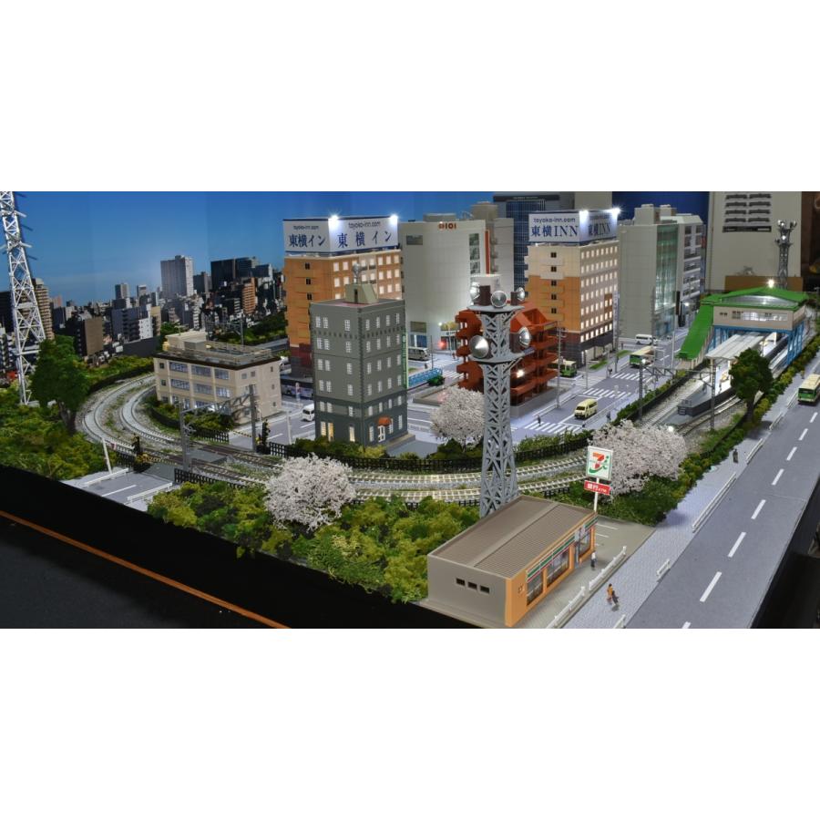 Nゲージ　鉄道ジオラマ　模型展示台2セット　照明・架線・連結レール付き 期間限定大特価】鉄道模型 ジオラマ展示台 Nゲージ用 ケース付