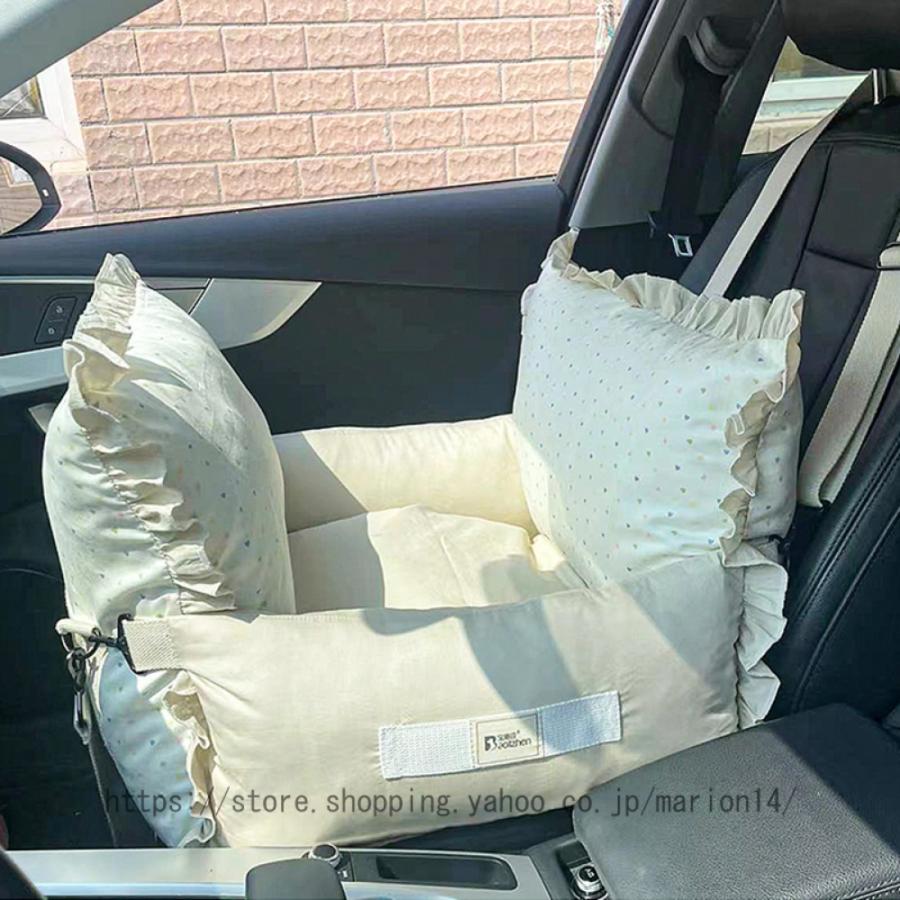 ドライブベッド ペット用 ドライブボックス 車用ペットシート 中小型犬 犬 車 車載用ソファー 飛び出し防止 車酔い防止 ペットクッション 春夏秋冬 柔らかい 
