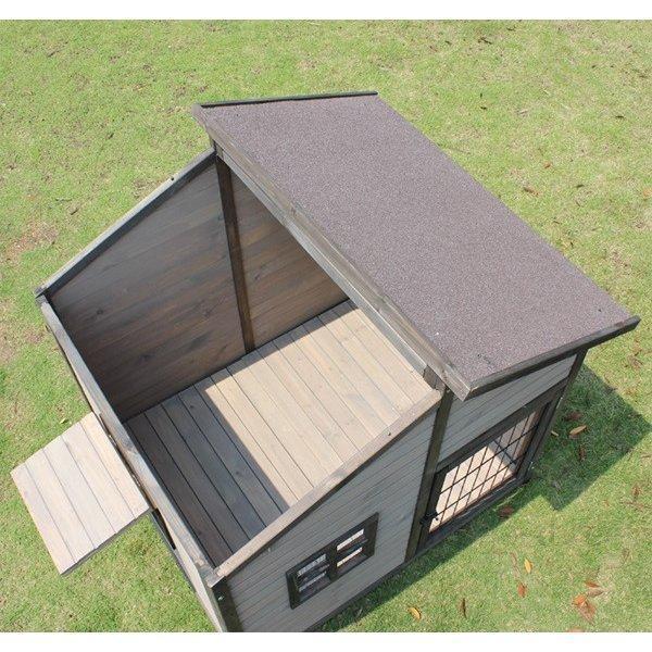 【〜6/6まで出品】 屋外用犬小屋 豪華別荘 丈夫 飼育ケージ 小動物 転倒防止 安定性抜群 組立式 松の木 木製 防腐材 中型犬 大型犬用 ペット用品 【QG1245817581】(44974円)