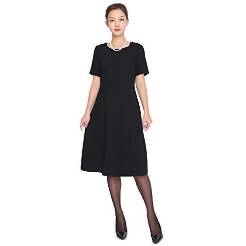 新しい Syokyo 15号ブラック 喪服 前開きワンピース アンサンブルノーカラージャケットと レディース礼服 ブラックフォーマル 半袖 Popshap Com