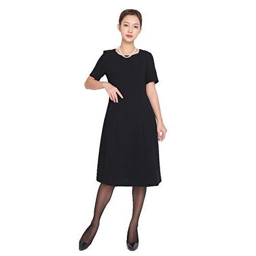 新しい Syokyo 15号ブラック 喪服 前開きワンピース アンサンブルノーカラージャケットと レディース礼服 ブラックフォーマル 半袖 Popshap Com