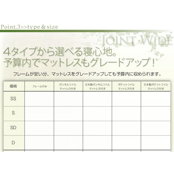 匿名！送料無料！ ベッド シングル ローベッド フロアベッド 連結 Joint Wide ジョイントワイド 日本製ボンネルコイルマットレス付き シングルベッド 【KUE1293159076】(46684円)
