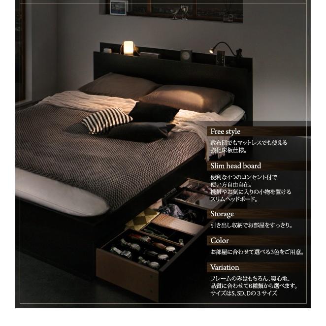 海外品 ベッド シングル 収納付き スリム棚 収納ベッド Reallt リアルト 国産カバーポケットコイルマットレス付き シングルサイズ 【IQ8231126520】(29715円)