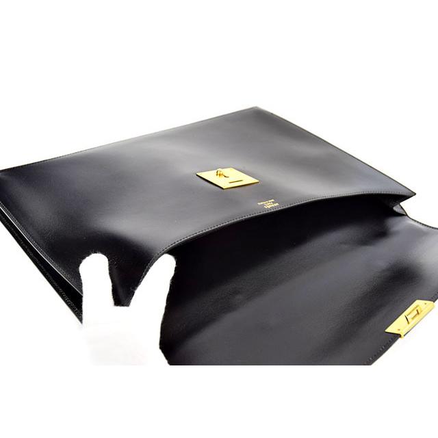 HERMES キリウス2 ブラック エルメス キリウス/シンプルなクラッチと