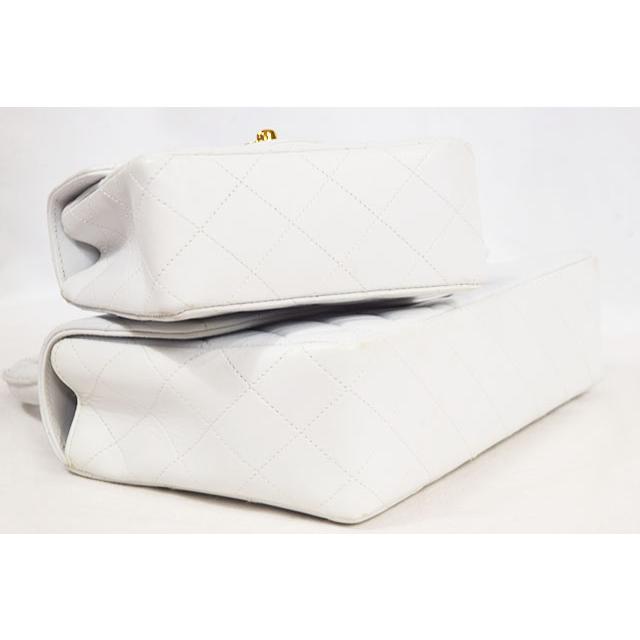 マトラッセ CHANEL シャネル マトラッセ 親子バッグ ハンドバッグ 白 G  