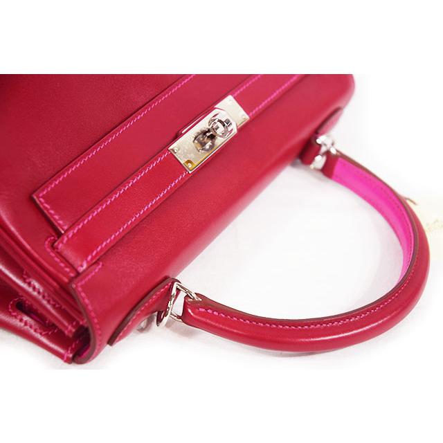 Kelly エルメス ケリー エクラ 28 内縫い コンビ ルビー×ローズ 