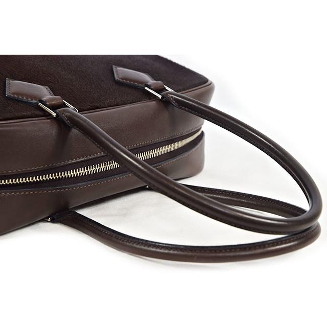 HERMES エルメス プリュム28 エベンヌ ハラコ トロイカ×エバーカーフ S 
