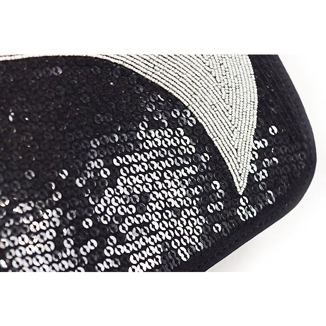 エルメス　サックアマリース　黒　オットセイ　ドブリス×スパンコール×ビーズ　〇U刻印　ショルダーバッグ HERMES 本物 up sbbt | HERMES | 03