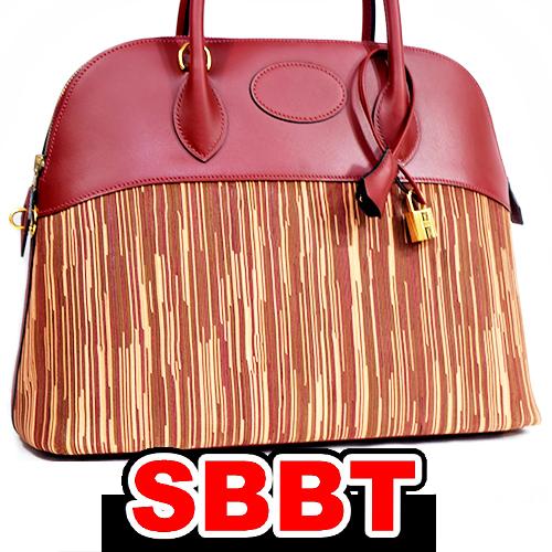 エルメス　ボリード37　ルージュアッシュ ヴィブラート　G金具　□F刻印 ショルダー無し 35 コンビ HERMES 本物 未使用 sbbt | ボリード