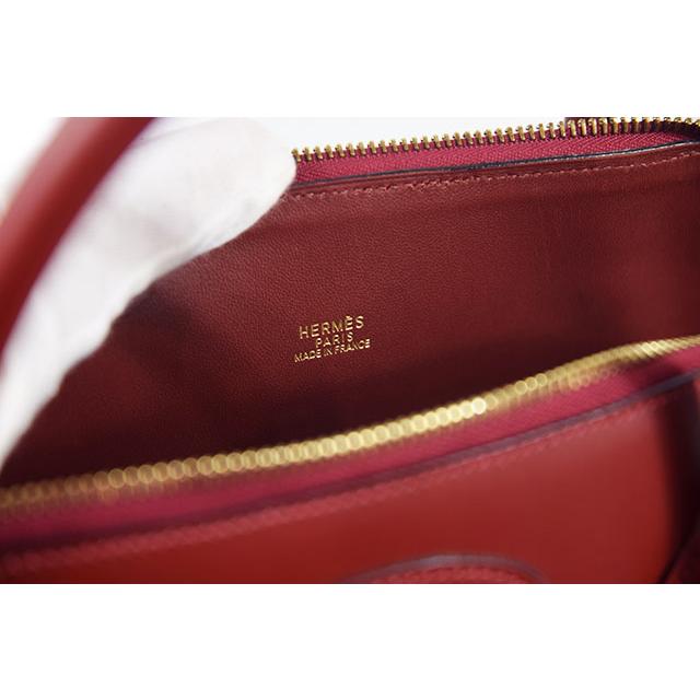 エルメス　ボリード37　ルージュアッシュ ヴィブラート　G金具　□F刻印 ショルダー無し 35 コンビ HERMES 本物 未使用 sbbt | ボリード | 07