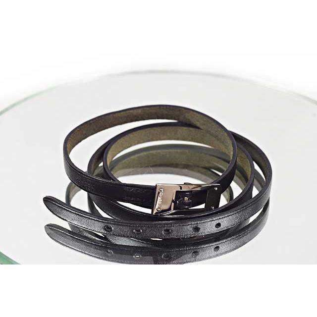 美品】エルメス ケリーアルディオン ブレスレット レザー 黒ブラック