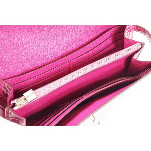 HERMES エルメス ケリーウォレット ピンク クロコダイル