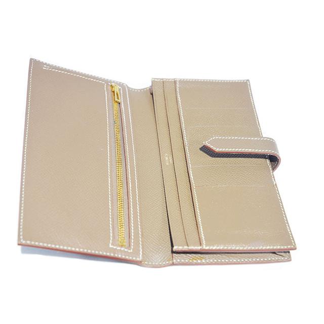 エルメス　ベアンスフレ　エトゥープ　G金具　エプソン　□R刻印　長財布 マチあり エトープ 箱付き etoupe HERMES 本物 sbbt | Bearn | 04