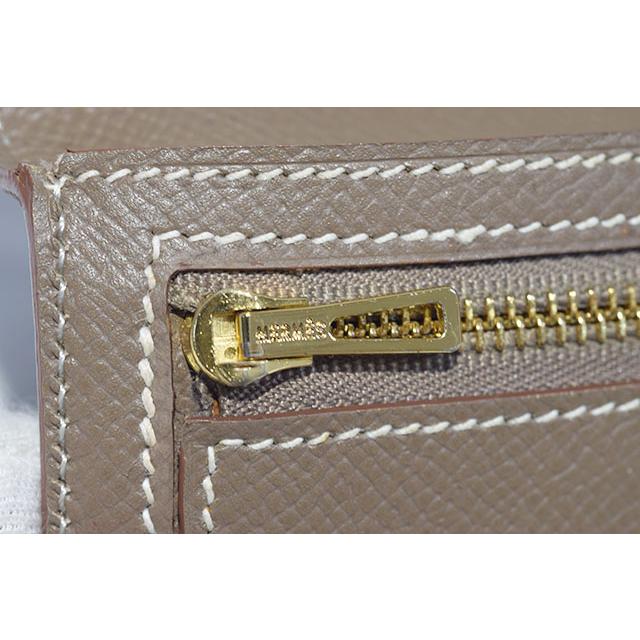 エルメス　ベアンスフレ　エトゥープ　G金具　エプソン　□R刻印　長財布 マチあり エトープ 箱付き etoupe HERMES 本物 sbbt | Bearn | 06