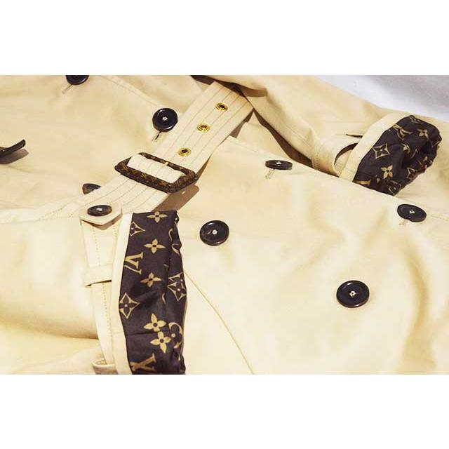 ルイヴィトン　トレンチコート　ライナー付 モノグラム　ベージ　♯34　G金具　コットン×ウール　LOUIS VUITTON　本物 ランクA sbbt up　 | LOUIS VUITTON | 09