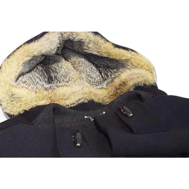 ルイヴィトン　フォックスファー ダッフルコート　メンズ　♯48　黒　ブラック　ウール×カシミヤ LOUIS VUITTON 本物 ランクA sbbt up　 | LOUIS VUITTON | 04