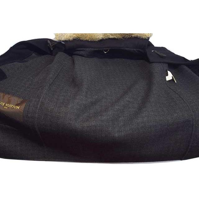 ルイヴィトン　フォックスファー ダッフルコート　メンズ　♯48　黒　ブラック　ウール×カシミヤ LOUIS VUITTON 本物 ランクA sbbt up　 | LOUIS VUITTON | 08