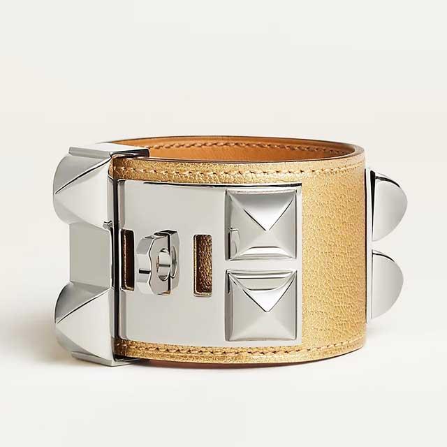 エルメス　ブレスレット　コリエドシアン　DORE　ドレ　シェーブル　Ｓ金具 メタリックゴールド HERMES ブレス バングル 本物 未使用 sbbt | HERMES | 10