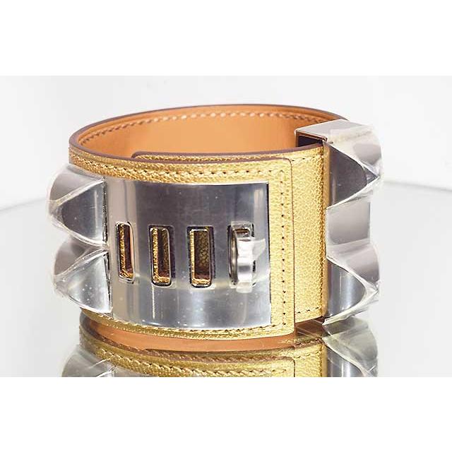 エルメス　ブレスレット　コリエドシアン　DORE　ドレ　シェーブル　Ｓ金具 メタリックゴールド HERMES ブレス バングル 本物 未使用 sbbt | HERMES | 01