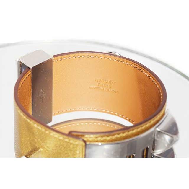 エルメス　ブレスレット　コリエドシアン　DORE　ドレ　シェーブル　Ｓ金具 メタリックゴールド HERMES ブレス バングル 本物 未使用 sbbt | HERMES | 04