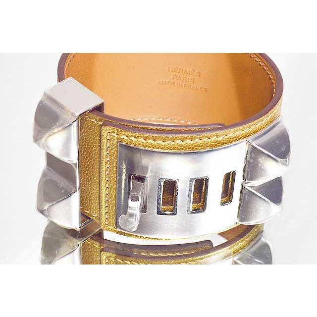 エルメス　ブレスレット　コリエドシアン　DORE　ドレ　シェーブル　Ｓ金具 メタリックゴールド HERMES ブレス バングル 本物 未使用 sbbt | HERMES | 06