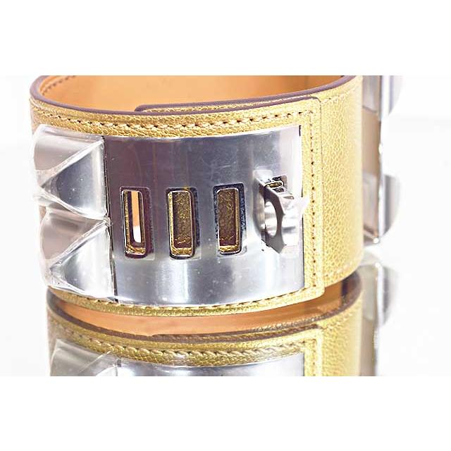 エルメス　ブレスレット　コリエドシアン　DORE　ドレ　シェーブル　Ｓ金具 メタリックゴールド HERMES ブレス バングル 本物 未使用 sbbt | HERMES | 07