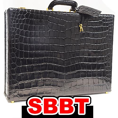 エルメス　アタッシュケース　黒　クロコダイル ポロサス　G金具　ブラック　〇Z刻印 トランク クロコ Black HERMES 本物 up sbbt | HERMES