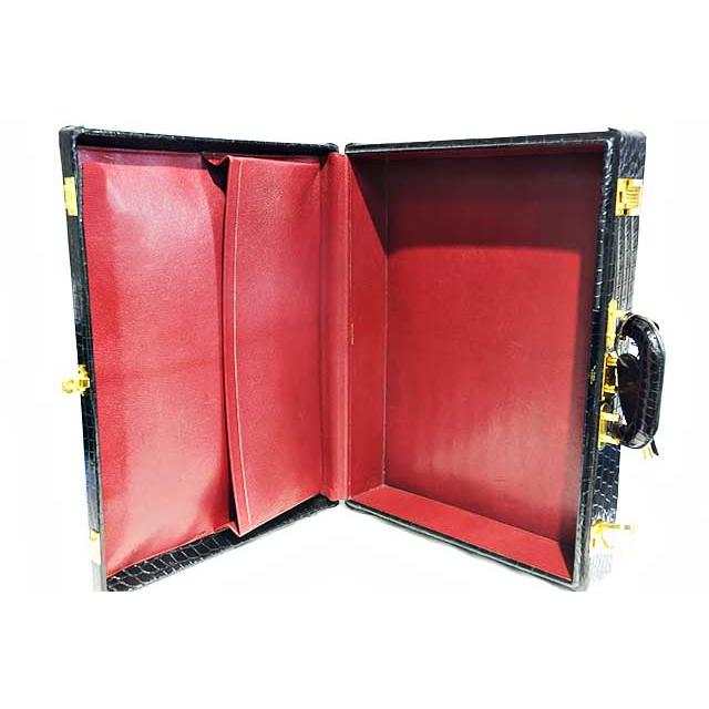 エルメス　アタッシュケース　黒　クロコダイル ポロサス　G金具　ブラック　〇Z刻印 トランク クロコ Black HERMES 本物 up sbbt | HERMES | 07