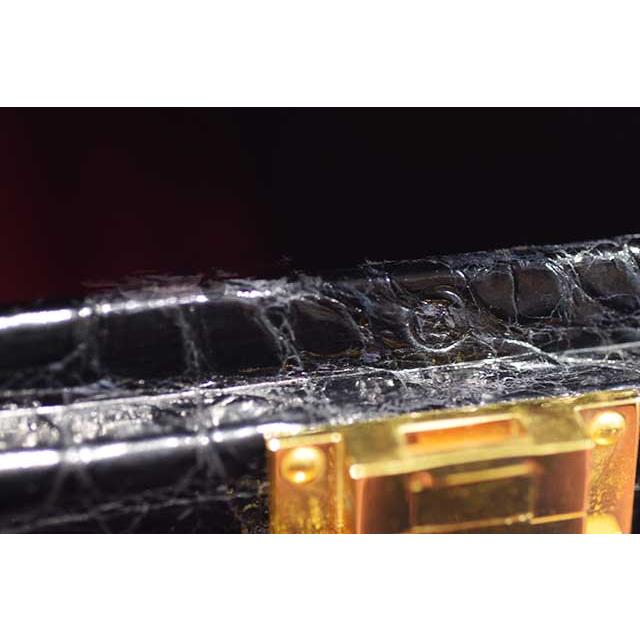 エルメス　アタッシュケース　黒　クロコダイル ポロサス　G金具　ブラック　〇Z刻印 トランク クロコ Black HERMES 本物 up sbbt | HERMES | 08