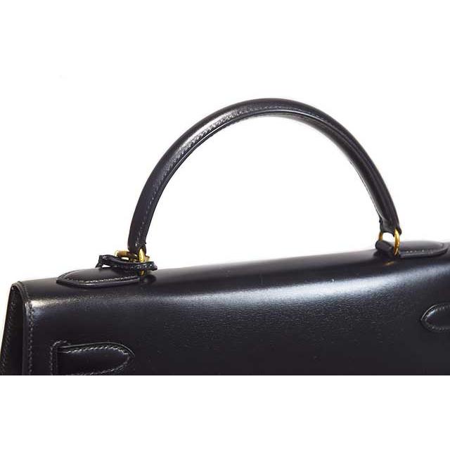 エルメス　ケリー32 外縫い　黒　ボックスカーフ　G金具　〇R刻印 ゴールド金具 ブラック ショルダー無し HERMES 本物 up sbbt　 | Kelly | 05