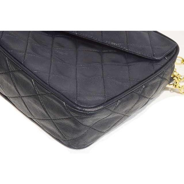 シャネル　フリンジ マトラッセ　チェーンショルダーバッグ　黒　ブラック　ラムスキン G金具 斜めステッチ Black CHANEL 本物 up sbbt　 | マトラッセ | 02