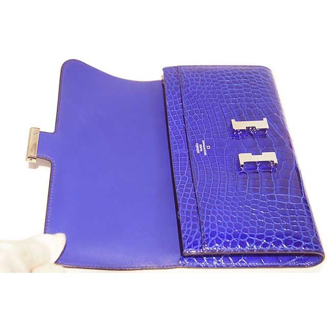 HERMES（エルメス） コンスタンス ロング クロコダイル ブルー