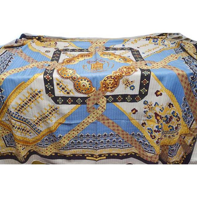 エルメス カレジェアン140 カシミヤ×シルク 『金の若枝 』スカーフ ショール HERMES（エルメス） カレジェアン 140 カシシル Brins d'or 金の若枝