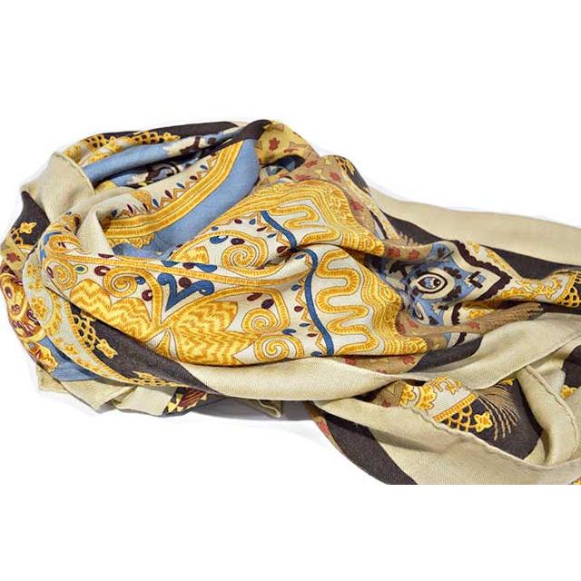 HERMES（エルメス） カレジェアン 140 カシシル Brins d'or 金の若枝