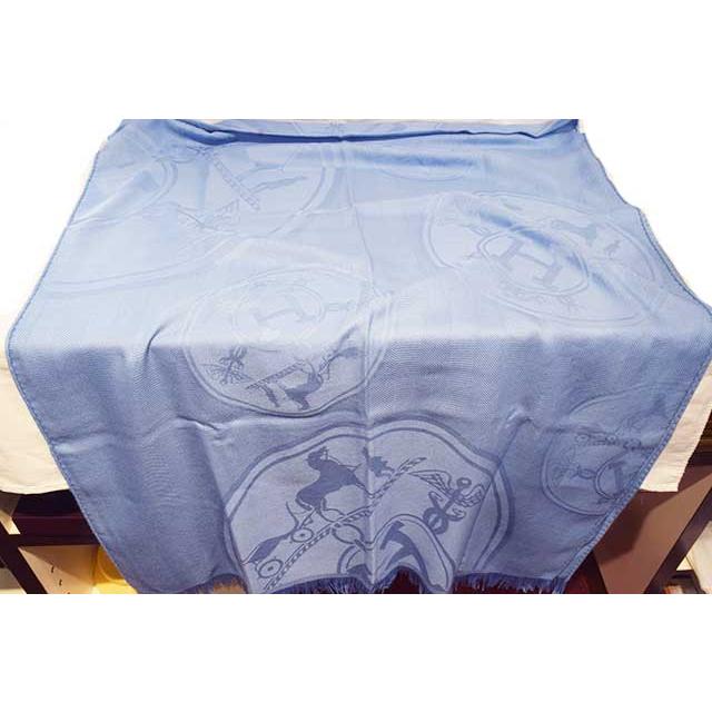 HERMES（エルメス） カシシル 大判ショール ニューリブリス ブルー