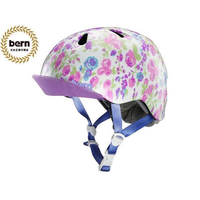 バーン ヘルメット 自転車 bern NINA ニナ ニーナ SATIN WHITE FLORAL