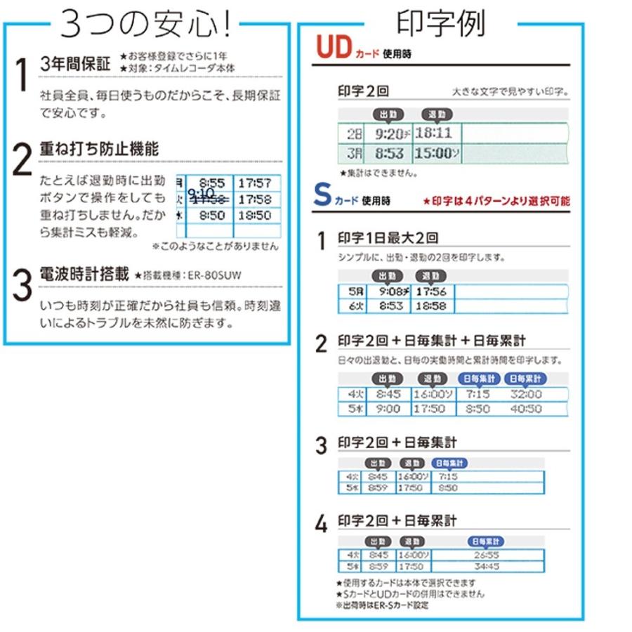 マックス タイムレコーダー ER-80SU : 文具・事務用品のエス・ビ・ディ