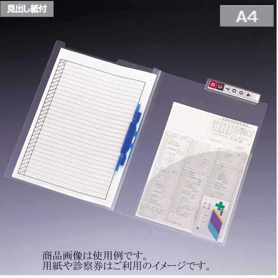 リヒトラブ カルテフォルダー HK738 A4サイズ 50枚入り 樹脂製ファスナー リヒトラブ A4カルテフォルダー(ルーパーファスナー) HK738-8 1箱(50枚入)（直送品）
