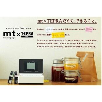 テプラPRO マスキングテープ「mt」 SPJ12AP ドット・コスモス/グレー