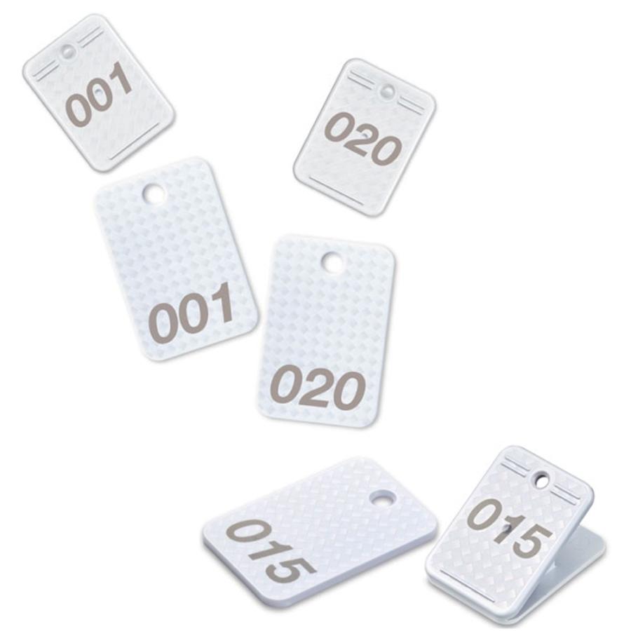 オープン工業 クロークチケット BF-160-WH 網目柄白1-20番 : 文具