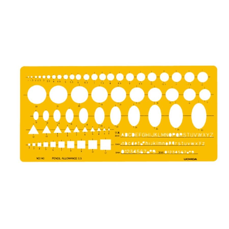 ウチダ テンプレート「1-843-0140」組合せ定規 No.140 : 文具・事務