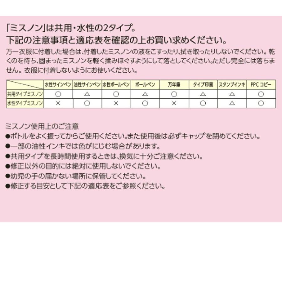 ライオン事務器 修正液 ミスノン W-20 油性インク用 :332-7420:文具
